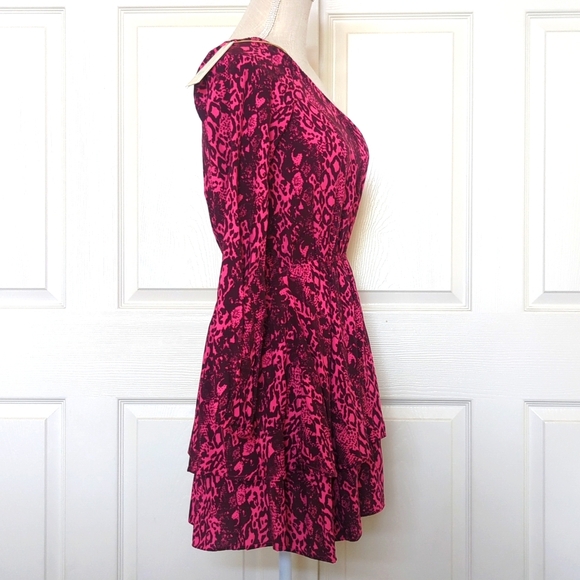 Maaji Pink Quartz Loveliness One-Shoulder Pink Snake Print Short Dress - Picture 7 of 14